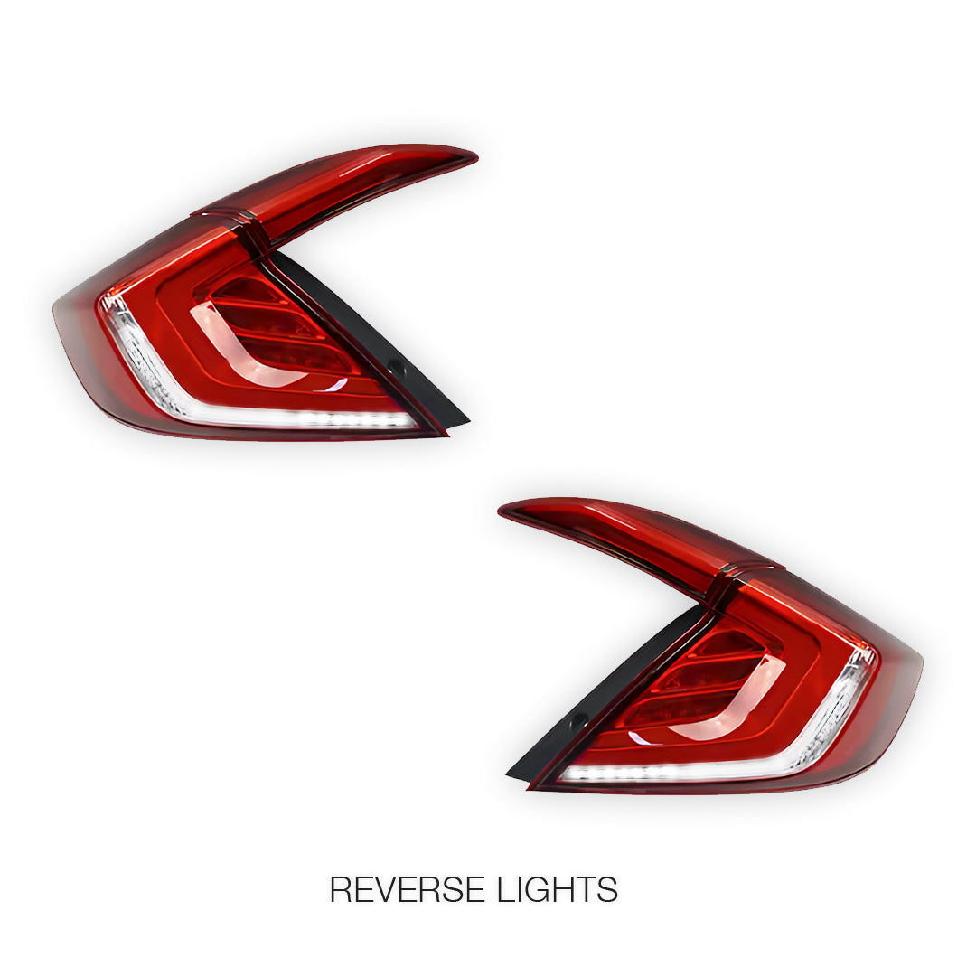 Honda Civic FK4 / FK7 / FK8 (2016 - 2018) Red Sequential LED Tail Lights LH + RH