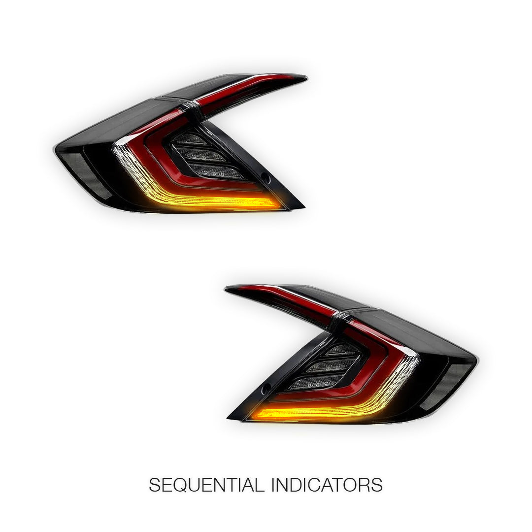 Honda Civic FK4 / FK7 / FK8 (2016 - 2018) RGB Sequential LED Tail Lights LH + RH