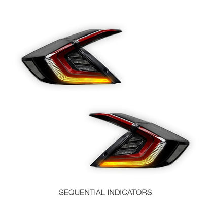 Honda Civic FK4 / FK7 / FK8 (2016 - 2018) RGB Sequential LED Tail Lights LH + RH