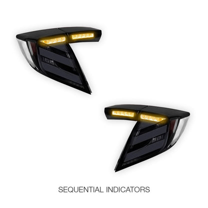 Honda Civic FK4 / FK7 / FK8 (2016 - 2019) Smoked RGB Sequential LED Tail Lights LH + RH