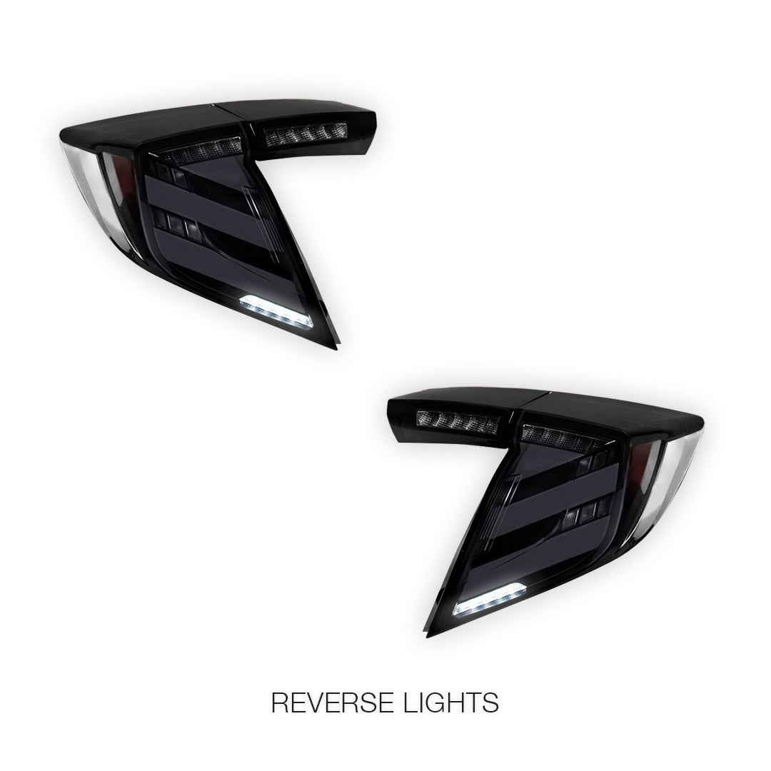 Honda Civic FK4 / FK7 / FK8 (2016 - 2019) Smoked RGB Sequential LED Tail Lights LH + RH