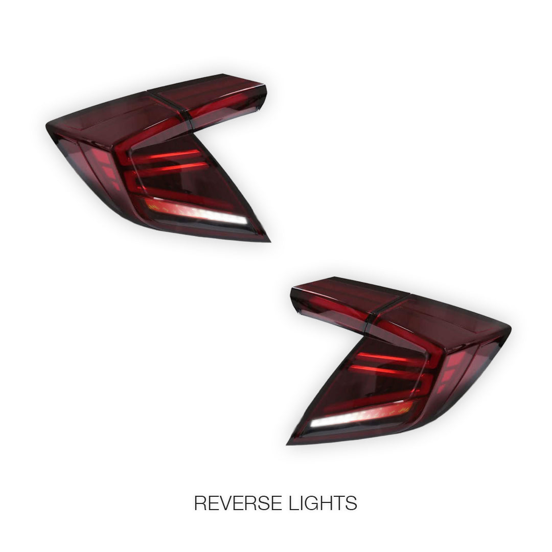 Honda Civic FK4 / FK7 / FK8 (2016 - 2020) Red Sequential LED Tail Lights LH + RH