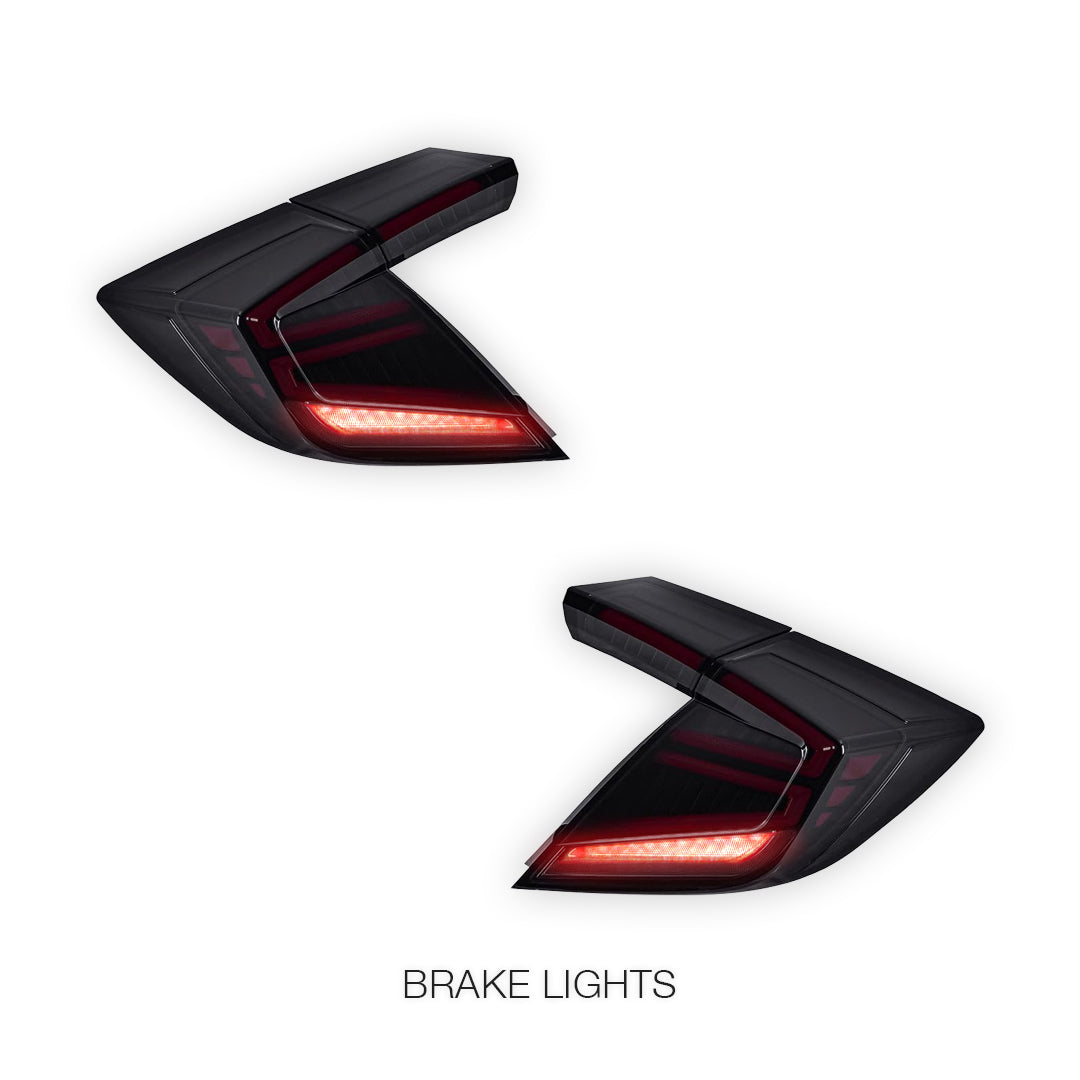 Honda Civic FK4 / FK7 / FK8 (2016 - 2020) Smoked Sequential LED Tail Lights LH + RH