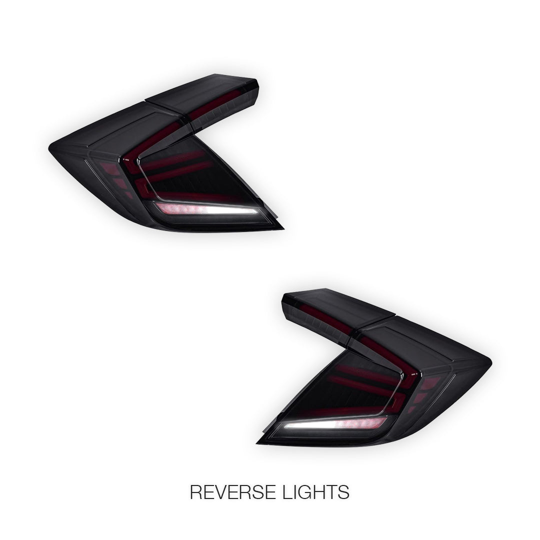 Honda Civic FK4 / FK7 / FK8 (2016 - 2020) Smoked Sequential LED Tail Lights LH + RH
