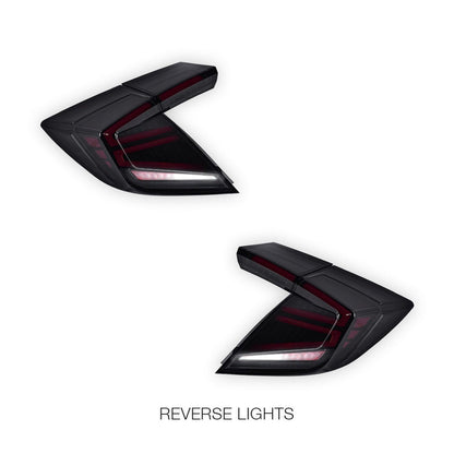 Honda Civic FK4 / FK7 / FK8 (2016 - 2020) Smoked Sequential LED Tail Lights LH + RH