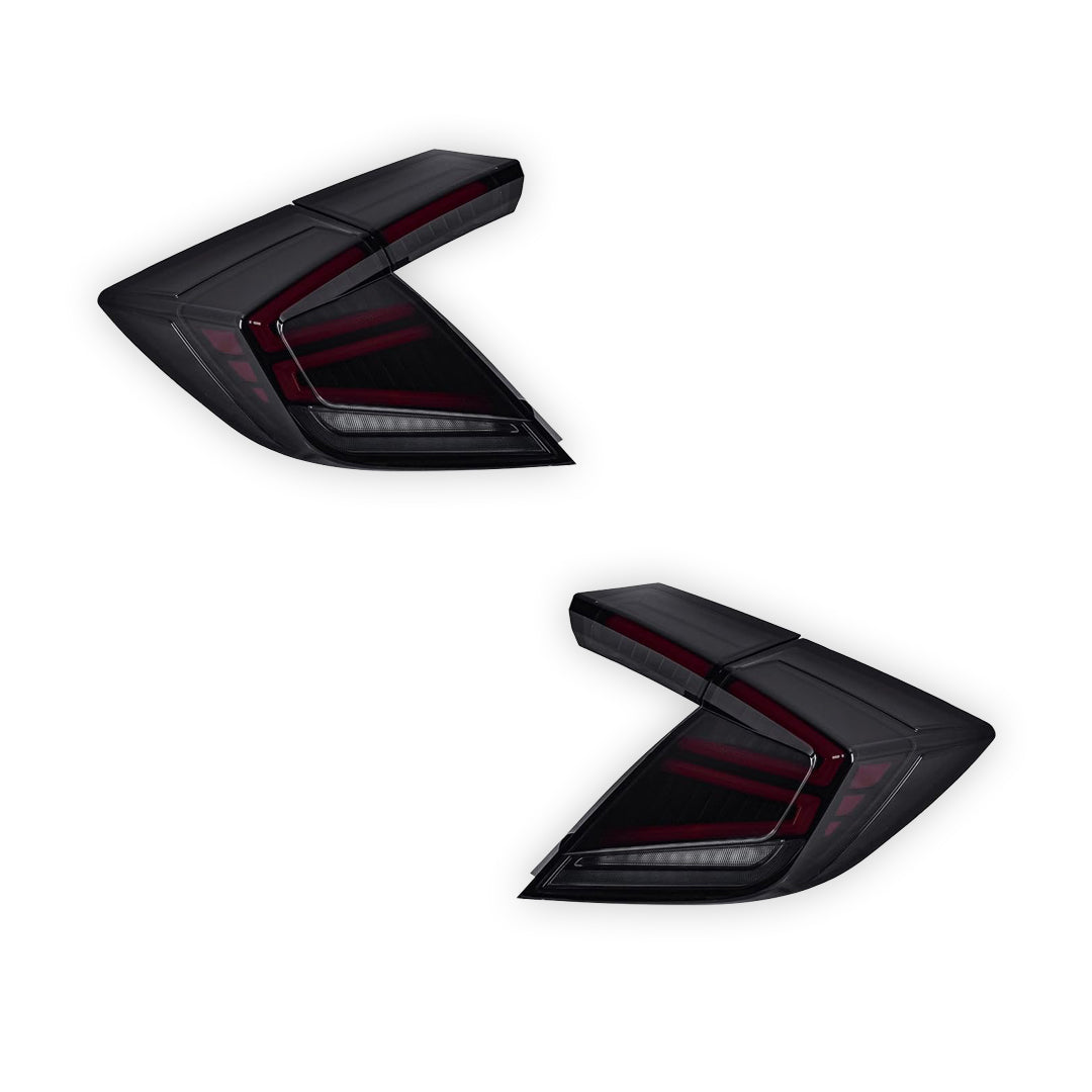 Honda Civic FK4 / FK7 / FK8 (2016 - 2020) Smoked Sequential LED Tail Lights LH + RH