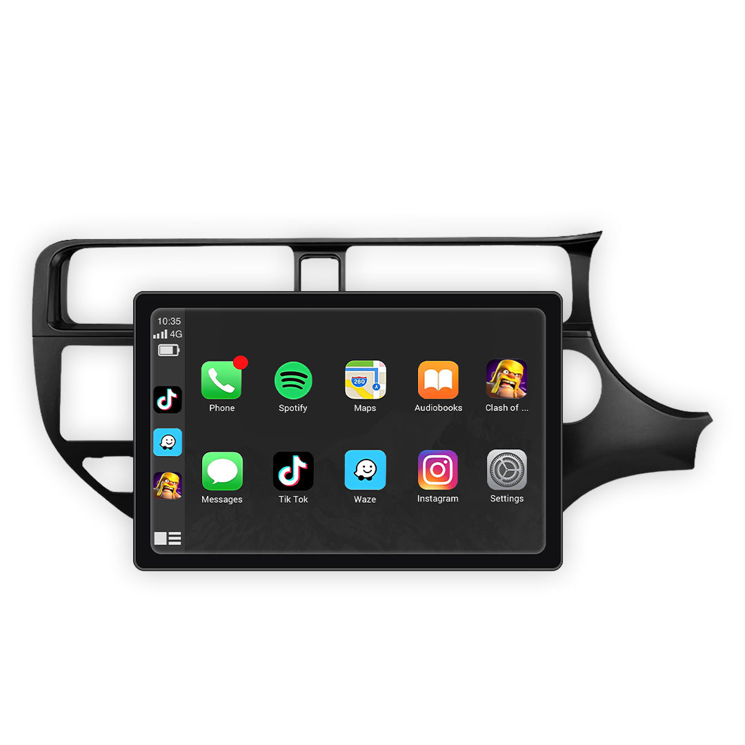 Kia Rio UB (2012 - 2014) 9" 13.3" Wireless Android 16 Head Unit for Apple CarPlay / Android Auto Horizontal Hazard Light Button