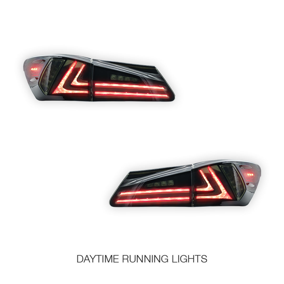 Lexus IS-F USE20 (2008 - 2015) Sequential Smoked Full LED Tail Lights LH + RH