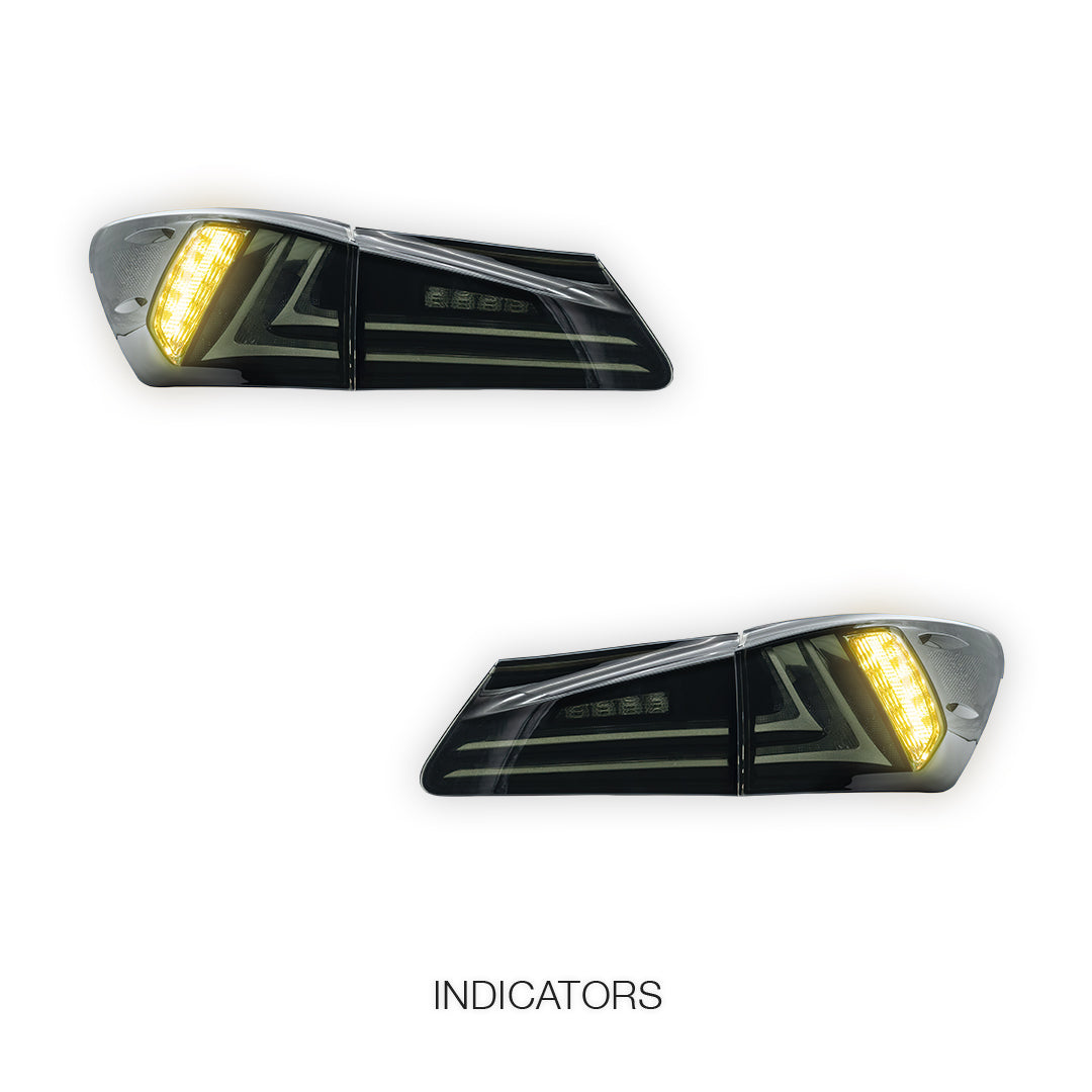 Lexus IS250 GSE20 / GSE30 (2006 - 2013) Sequential Smoked Full LED Tail Lights LH + RH