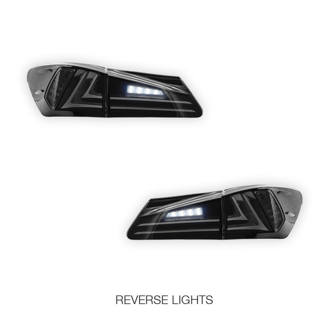 Lexus IS250 GSE20 / GSE30 (2006 - 2013) Sequential Smoked Full LED Tail Lights LH + RH