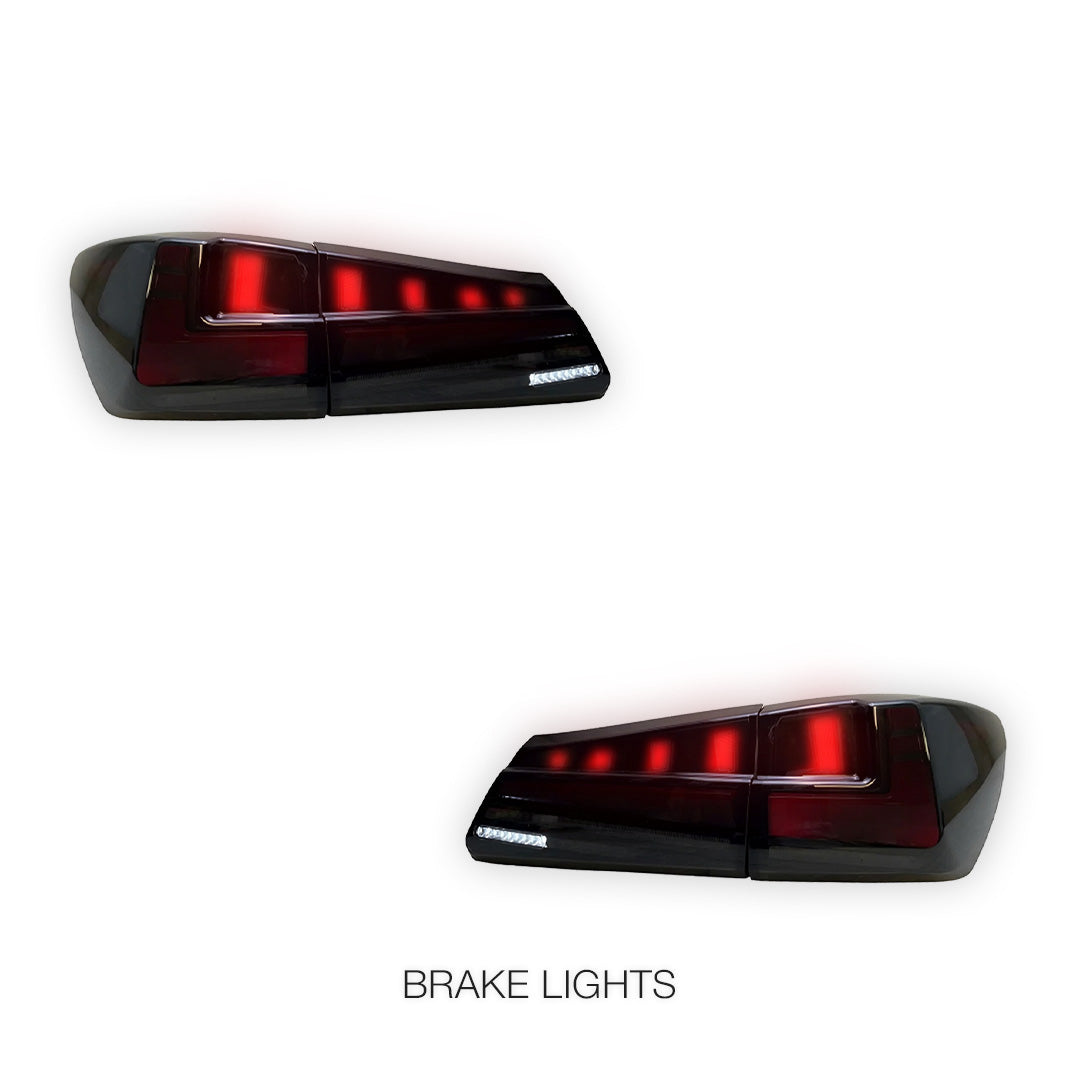 Lexus IS250 GSE20 (2006 - 2012) Nike Style Sequential RGB Full LED Tail Lights LH + RH