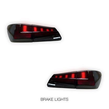 Lexus IS250 GSE20 (2006 - 2012) Nike Style Sequential RGB Full LED Tail Lights LH + RH