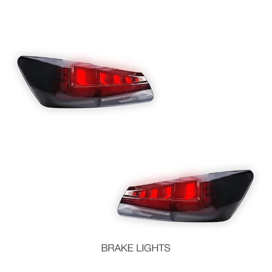 Lexus IS250 GSE20 (2006 - 2012) Nike Style Sequential Smoked Full LED Tail Lights LH + RH