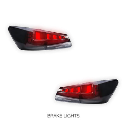 Lexus IS250 GSE20 (2006 - 2012) Nike Style Sequential Smoked Full LED Tail Lights LH + RH