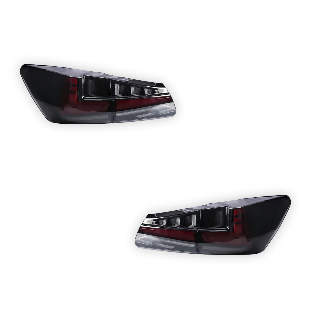 Lexus IS250 GSE20 (2006 - 2012) Nike Style Sequential Smoked Full LED Tail Lights LH + RH