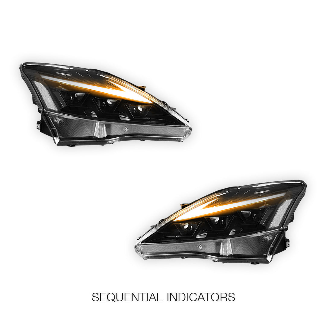 Lexus IS250 IS350 IS-F (2006 - 2012) RGB Sequential Indicator Headlights LH + RH
