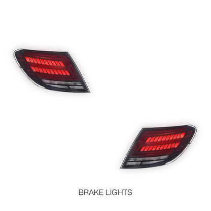 Mercedes-Benz C-Class W204 (2007 - 2014) Smoked Sequential Full LED Tail Lights LH + RH