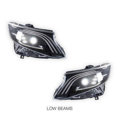 Mercedes-Benz Vito W447 (2014 - 2020) LED DRL Sequential Projector Headlights LH + RH