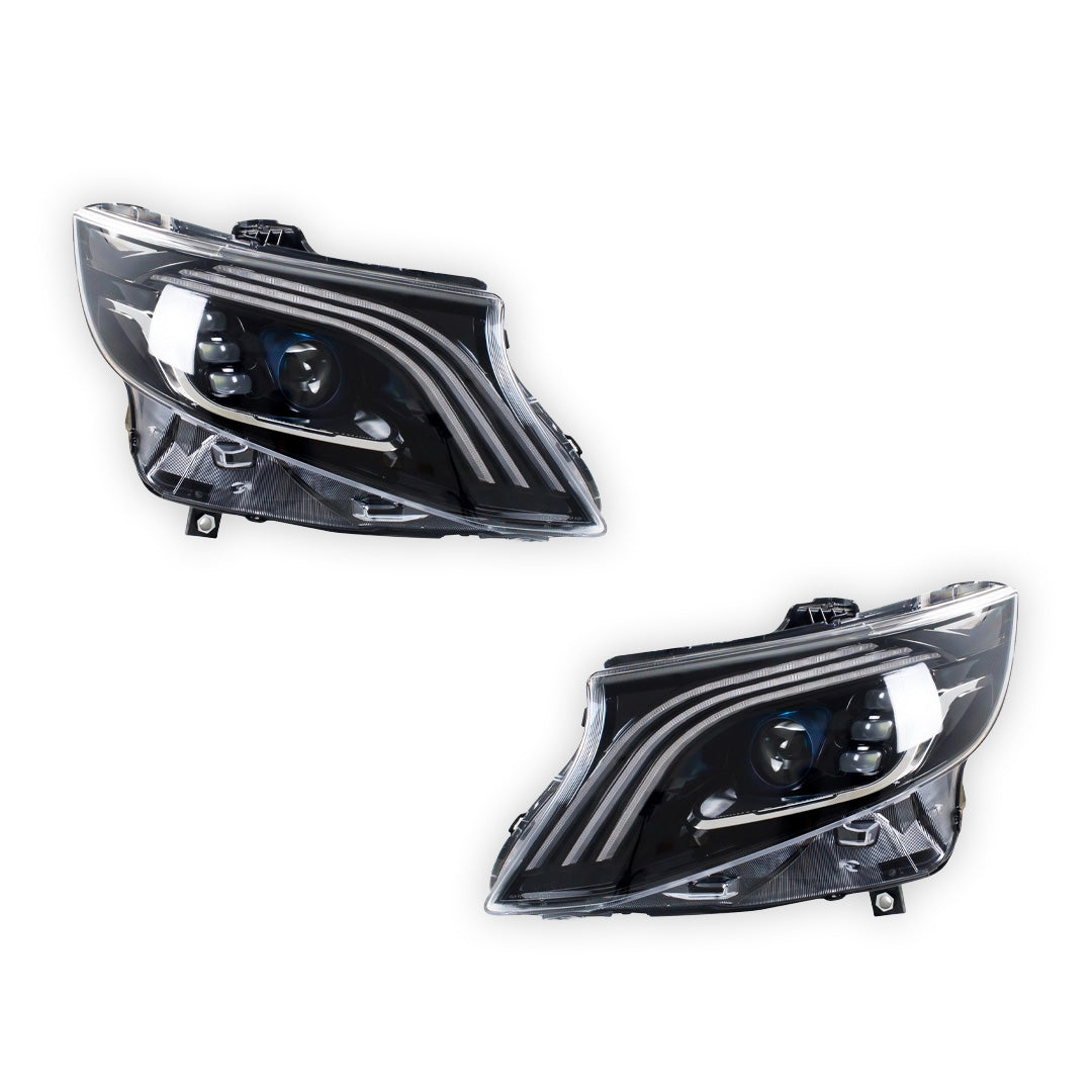 Mercedes-Benz Vito W447 (2014 - 2020) LED DRL Sequential Projector Headlights LH + RH