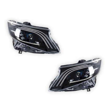 Mercedes-Benz Vito W447 (2014 - 2020) LED DRL Sequential Projector Headlights LH + RH