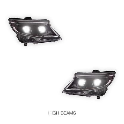 Mercedes-Benz Vito W447 (2015 - 2024) Crystal LED Style Sequential Projector Headlights LH + RH