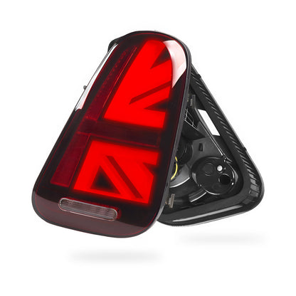 Mini Cooper R50 / R52 / R53 (2001 - 2006) Union Jack Style Sequential Red Full LED Tail Lights LH + RH