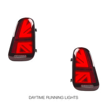 Mini Cooper R50 / R52 / R53 (2001 - 2006) Union Jack Style Sequential Red Full LED Tail Lights LH + RH