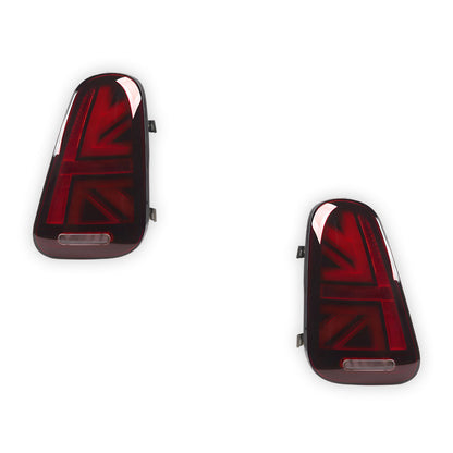 Mini Cooper R50 / R52 / R53 (2001 - 2006) Union Jack Style Sequential Red Full LED Tail Lights LH + RH