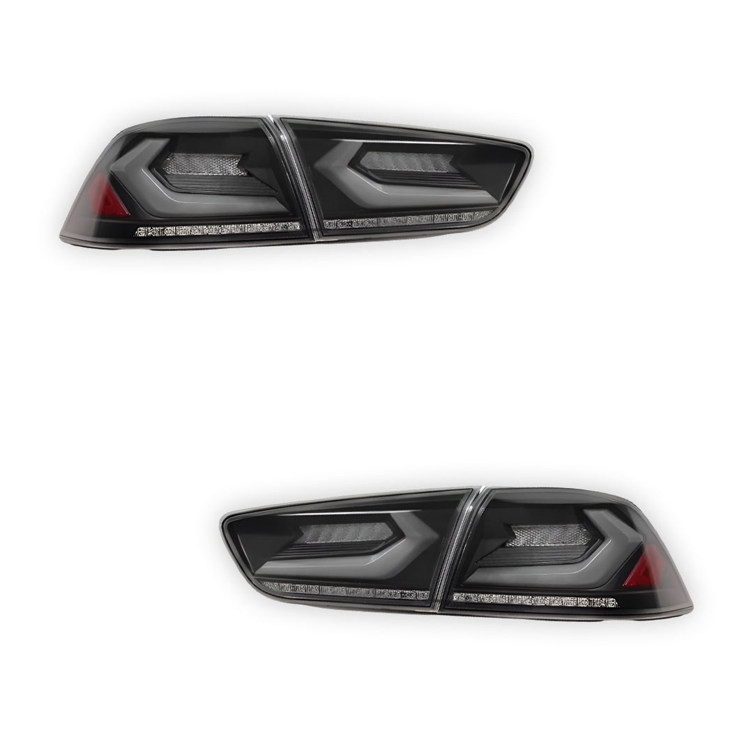 Mitsubishi Lancer Evo X / CJ / CF (2008 - 2018) Smoked 3D RGB Sequential Tail Lights LH + RH