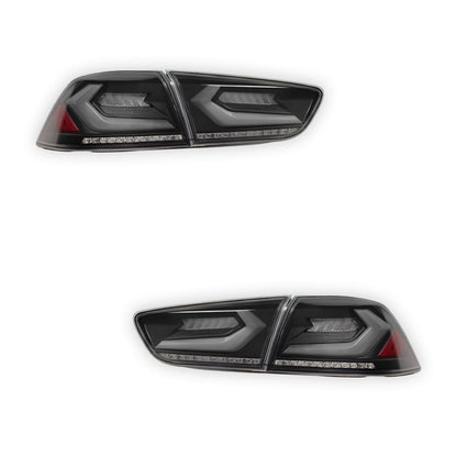 Mitsubishi Lancer Evo X / CJ / CF (2008 - 2018) Smoked 3D RGB Sequential Tail Lights LH + RH