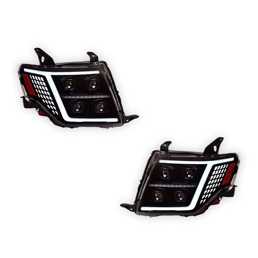 Mitsubishi Pajero NT / NW / NX (2009 - 2021) Quad Projector LED Style Sequential Indicator Headlights LH + RH