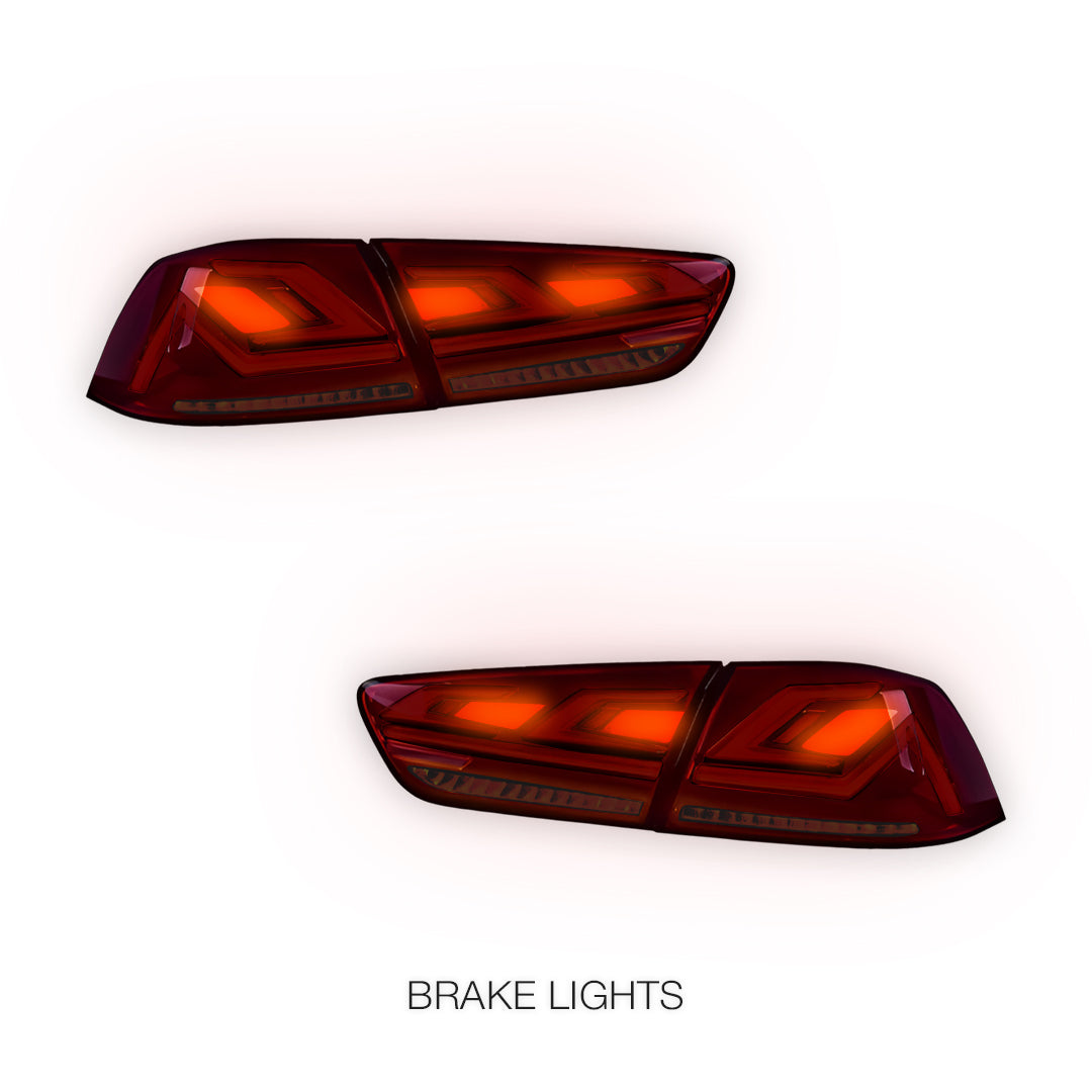 Mitsubishi Lancer Evo X / CJ / CF (2008 - 2018) Sequential Red LED Tail Lights LH + RH
