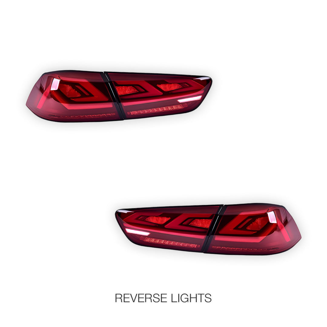 Mitsubishi Lancer Evo X / CJ / CF (2008 - 2018) Sequential Red LED Tail Lights LH + RH