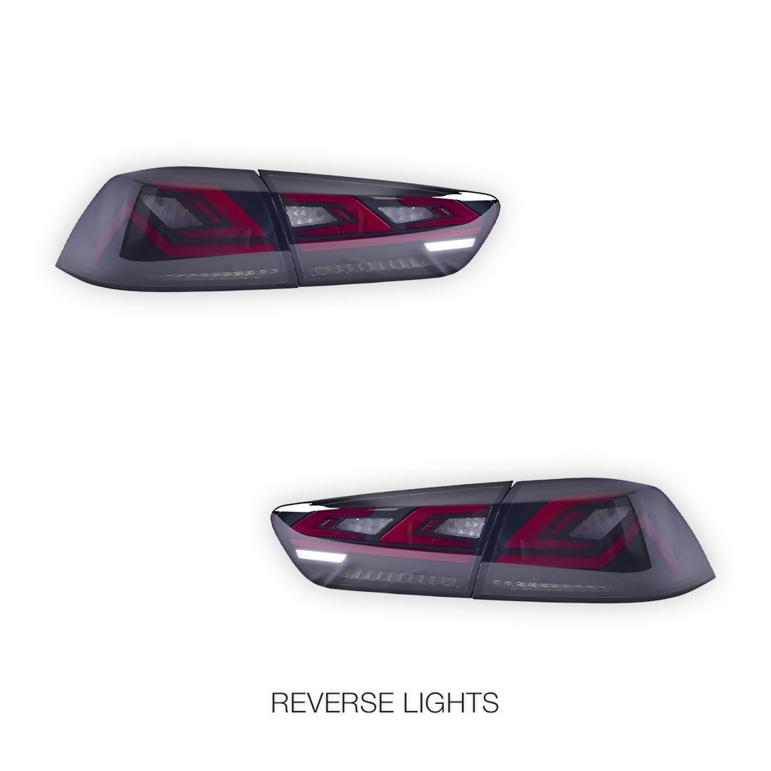 Mitsubishi Lancer Evo X / CJ / CF (2008 - 2018) Sequential Smoked LED Tail Lights LH + RH