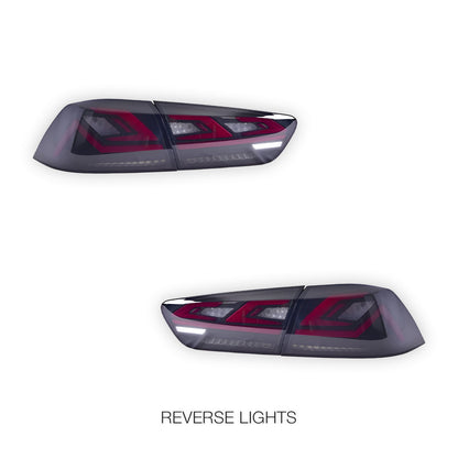 Mitsubishi Lancer Evo X / CJ / CF (2008 - 2018) Sequential Smoked LED Tail Lights LH + RH