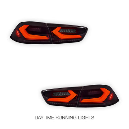 Mitsubishi Lancer Evo X / CJ / CF (2008 - 2018) Smoked 3D Sequential Tail Lights LH + RH