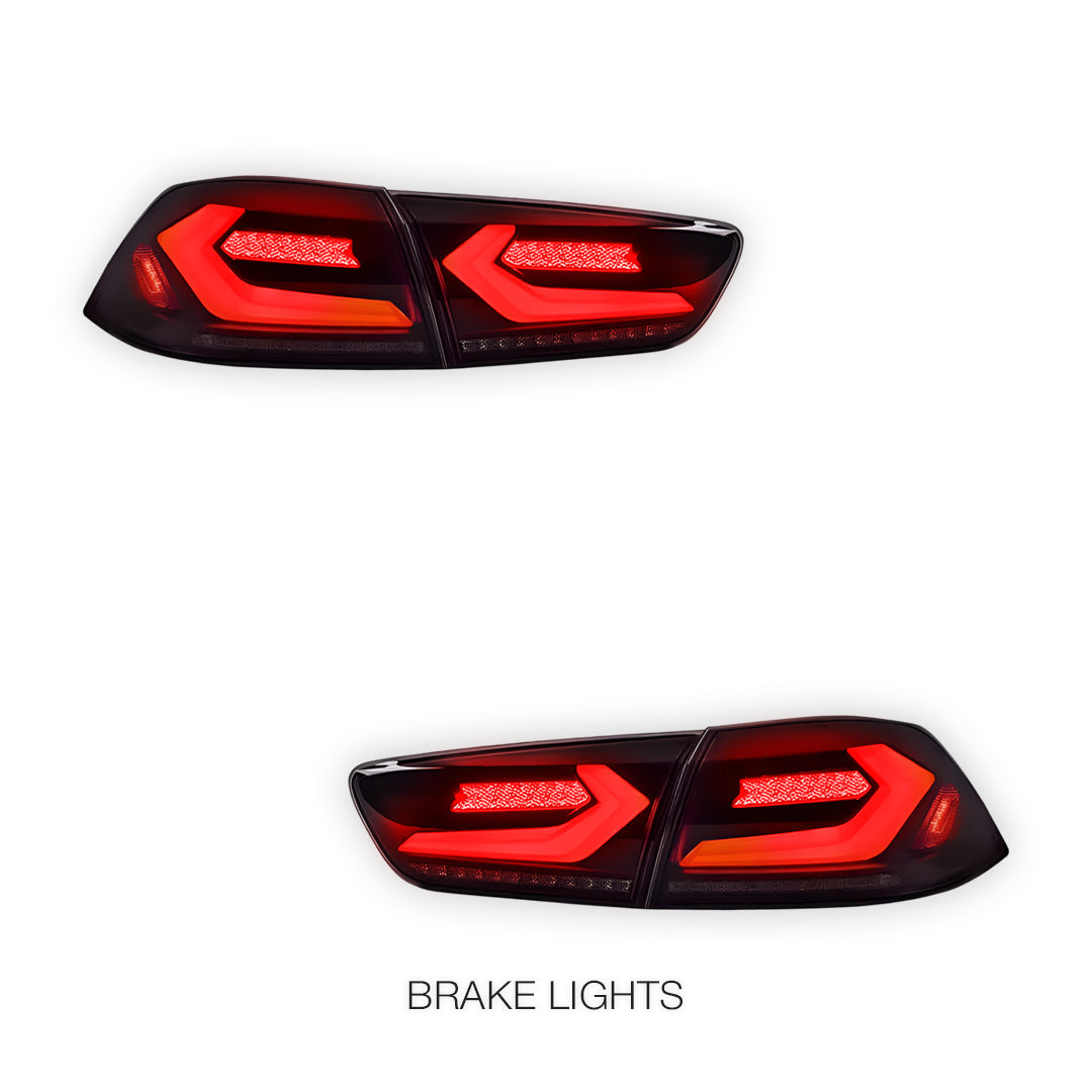 Mitsubishi Lancer Evo X / CJ / CF (2008 - 2018) Smoked 3D Sequential Tail Lights LH + RH