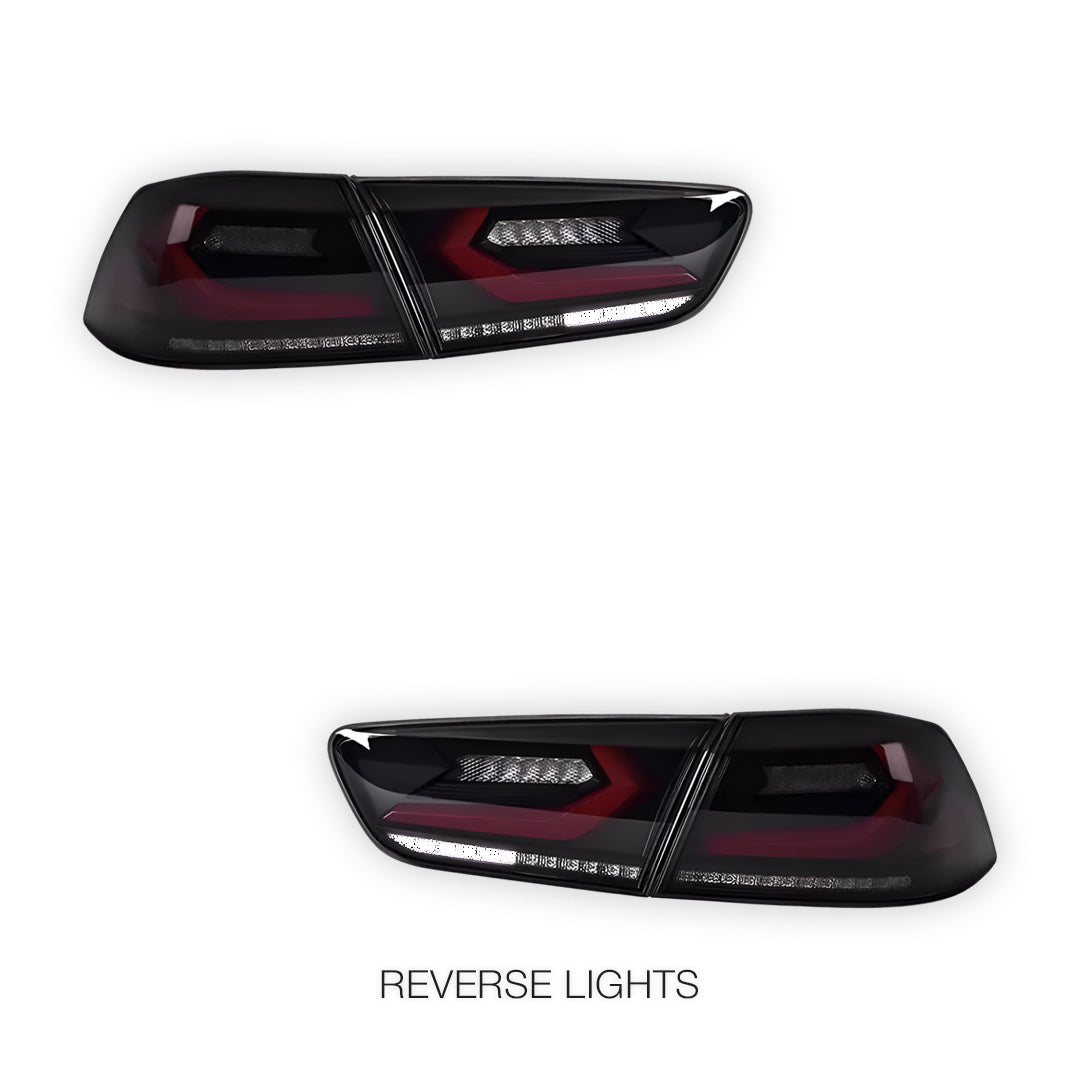 Mitsubishi Lancer Evo X / CJ / CF (2008 - 2018) Smoked 3D Sequential Tail Lights LH + RH