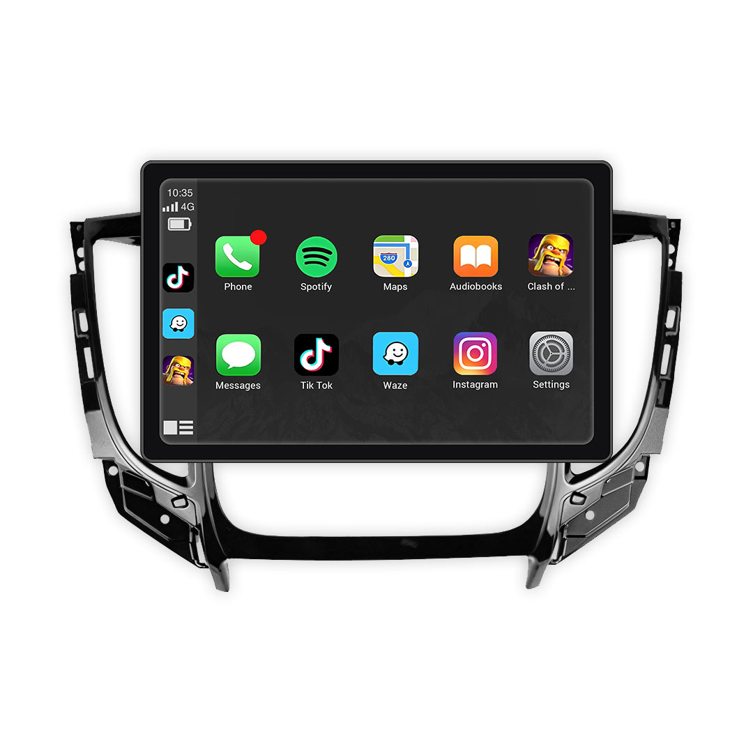 Mitsubishi Triton MQ / MR (2015 - 2019) 9" 13.3" Wireless Android 16 Head Unit for Apple CarPlay / Android Auto Manual AC Panel