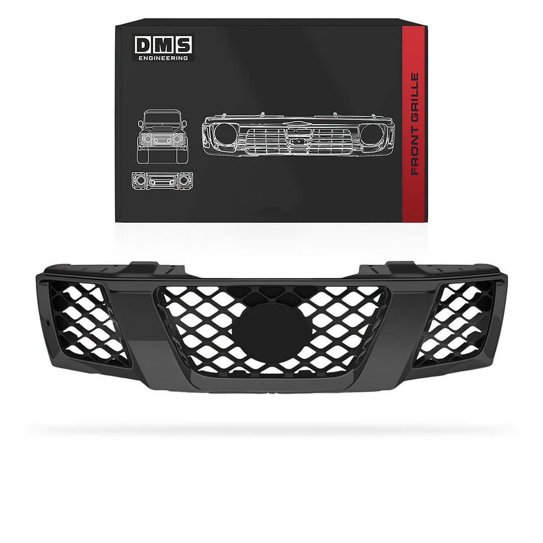 Nissan Navara D40 Thai Built (2005 - 2010) Black Front Centre Grille