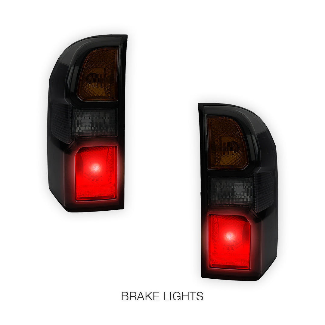 Nissan Patrol GU / Y61 Wagon (2004 - 2016) Dubai Style Black Tail Lights LH + RH