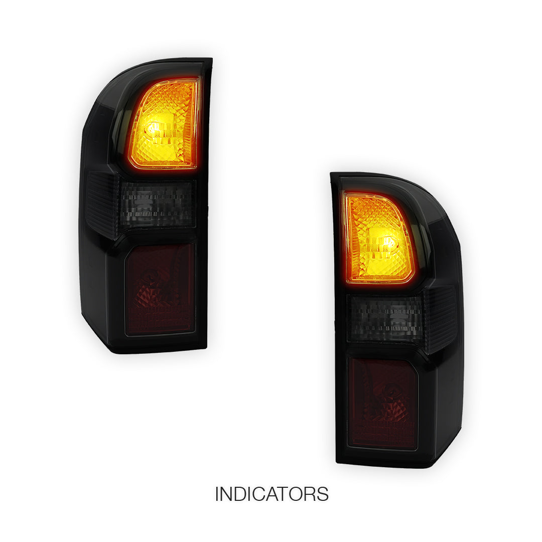 Nissan Patrol GU / Y61 Wagon (2004 - 2016) Dubai Style Black Tail Lights LH + RH