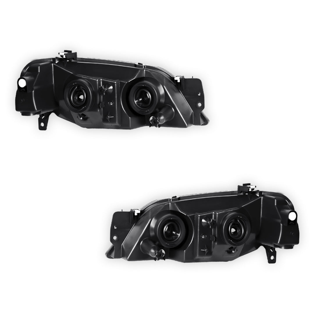 Ford Falcon BF Series 2 (2006 - 2008) Black OEM Style Headlights LH + RH