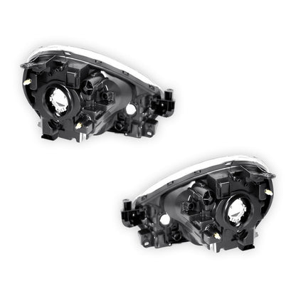 Nissan Micra K13 (2010 - 2015) Genuine Clear / Black Xenon Manual Headlights LH + RH
