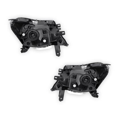 Nissan Navara D23 NP300 (2020 - 2025) Genuine Clear / Black Halogen Headlights LH + RH