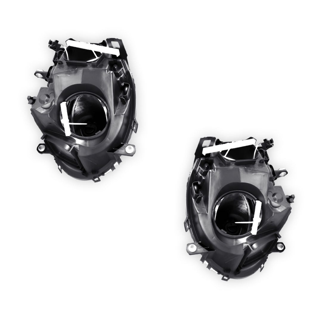 BMW  Cooper R56 (2007 - 2010) OEM Style Headlights With Motor Amber Cap LH + RH