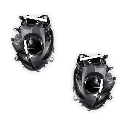 BMW  Cooper R56 (2007 - 2010) OEM Style Headlights With Motor Amber Cap LH + RH