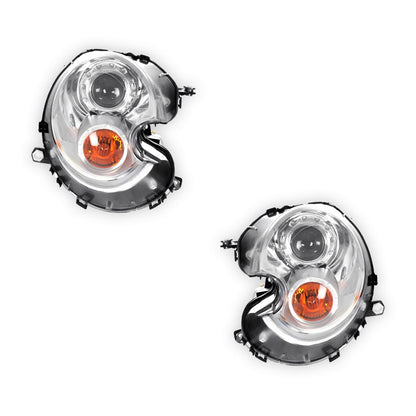 BMW  Cooper R56 (2007 - 2010) OEM Style Xenon Headlights With Amber Indicator LH + RH