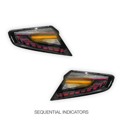 Subaru WRX VB (2022 - 2025) Dragon Scale Style Sequential Smoked Tail Lights LH + RH