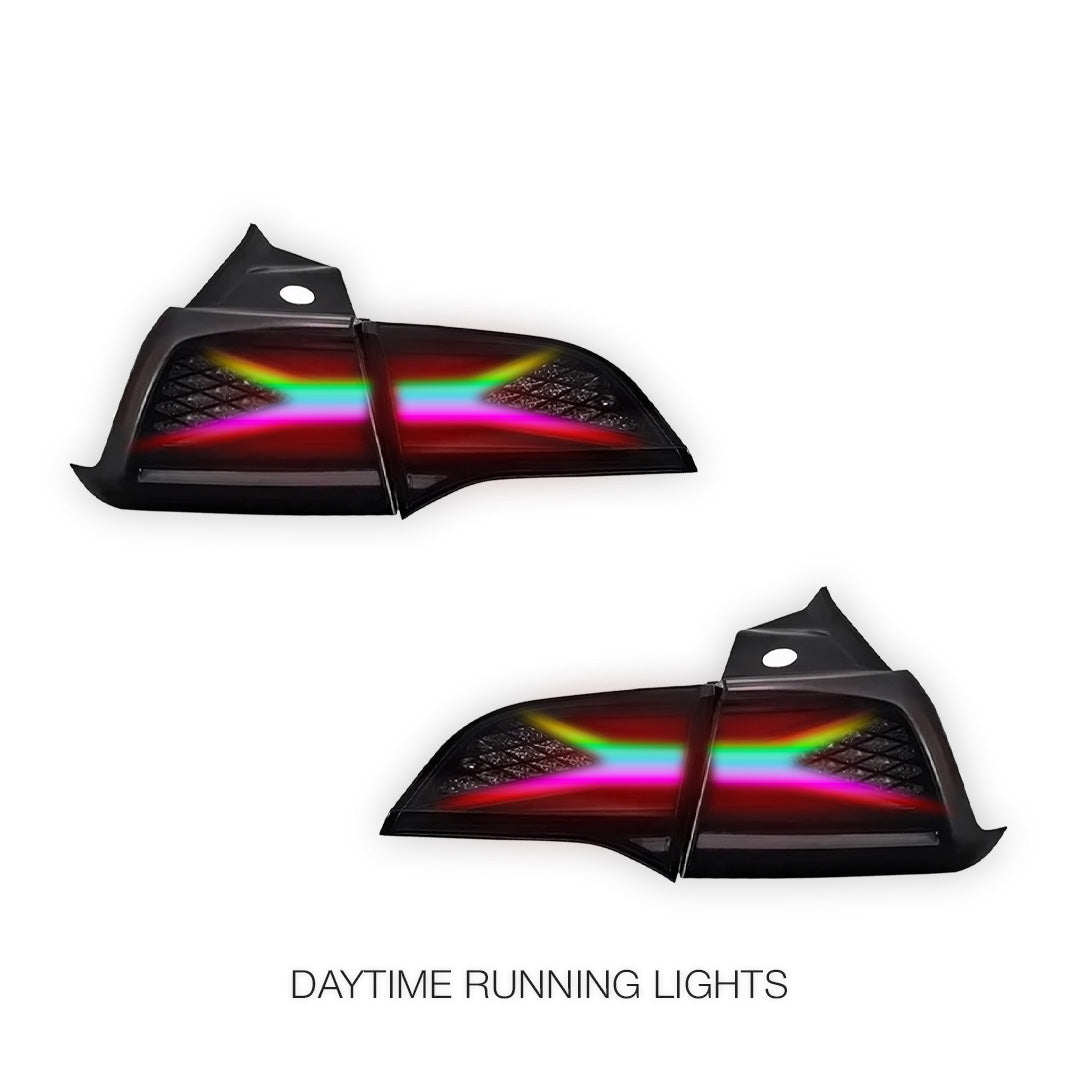 Tesla Model 3 Sedan (2019 - 2023) Sequential RGB Tail Lights LH + RH